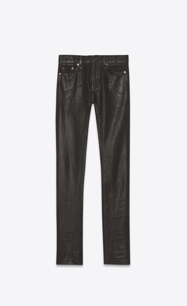 oiled Skinny denim pants